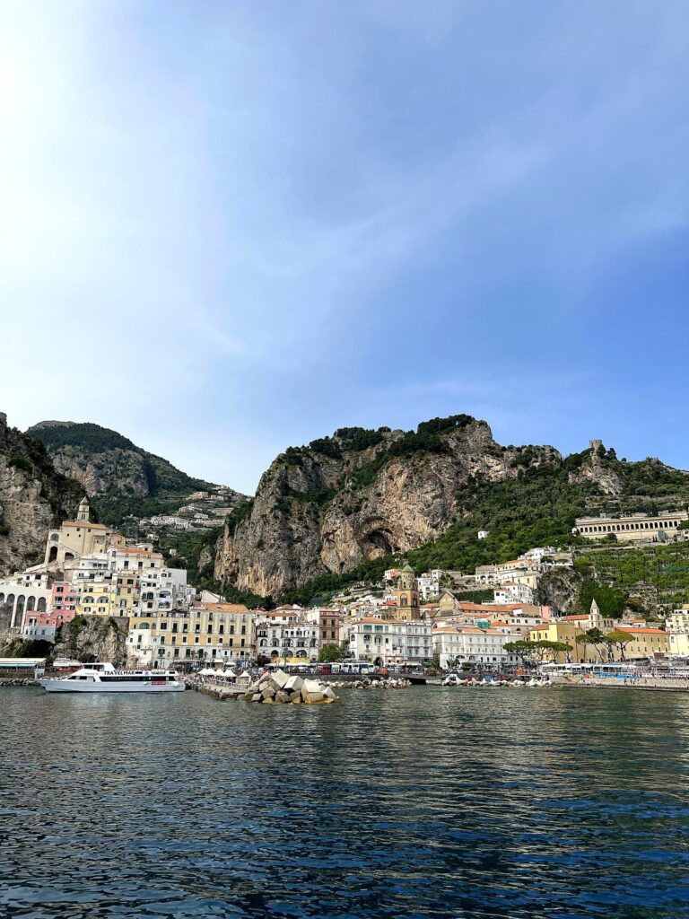Amalfi town seen from the water