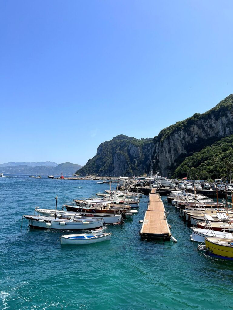 Boats in Marina Grande harbor, Capri