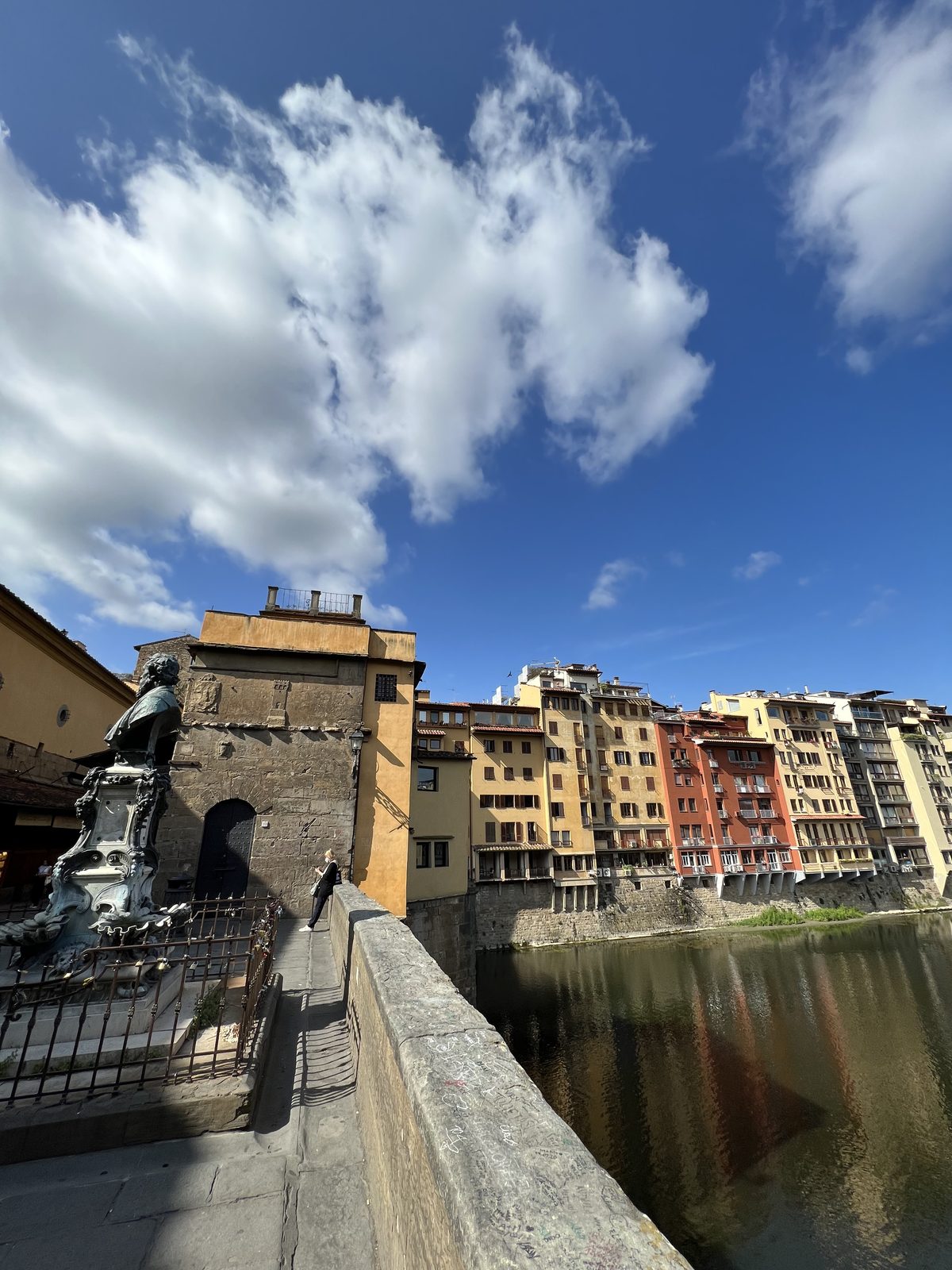 Where to stay in Florence: a street in the historic center leading toward Ponte Vecchio and the Arno