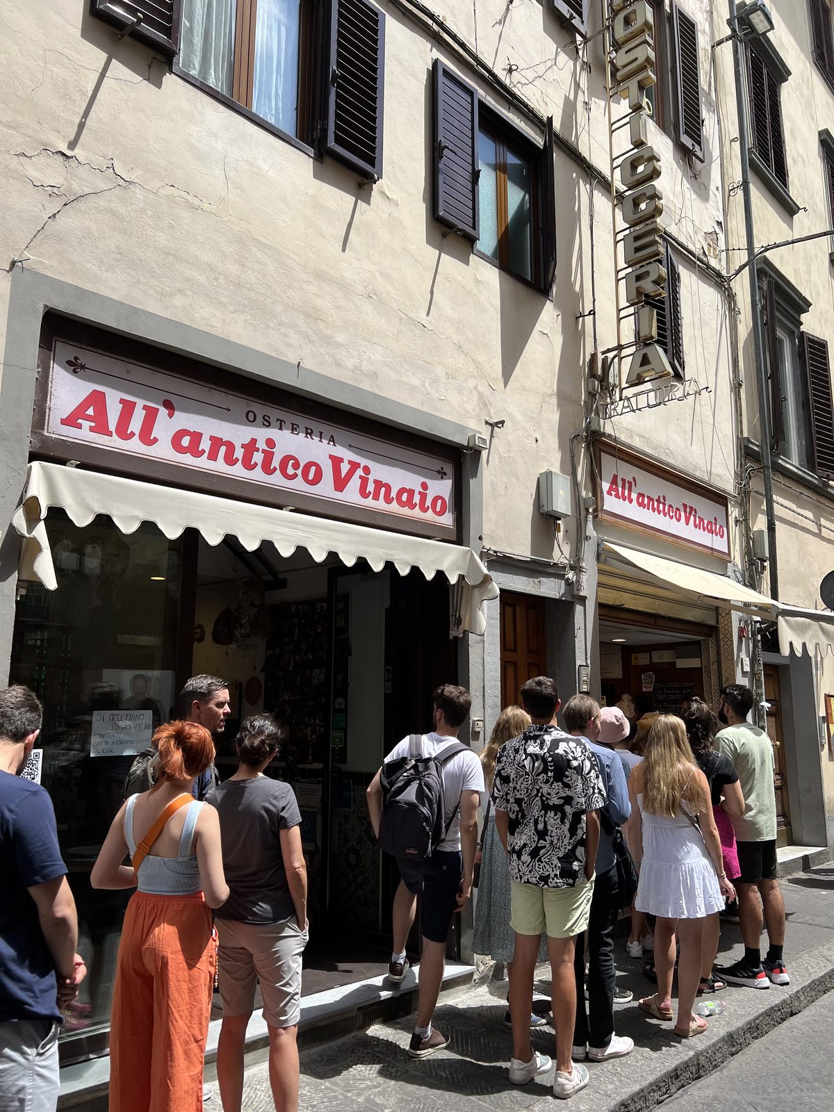 A busy Florentine sandwich shop where we grabbed focaccia sandwiches